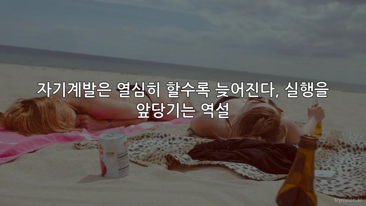 자기계발은 열심히 할수록 늦어진다, 실행을 앞당기는 역설