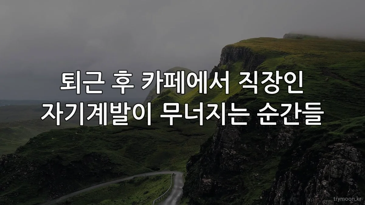 퇴근 후 카페에서 직장인 자기계발이 무너지는 순간들