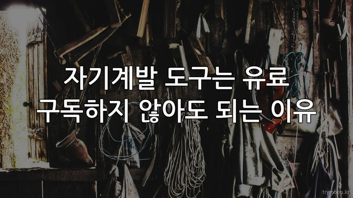 자기계발 도구는 유료 구독하지 않아도 되는 이유