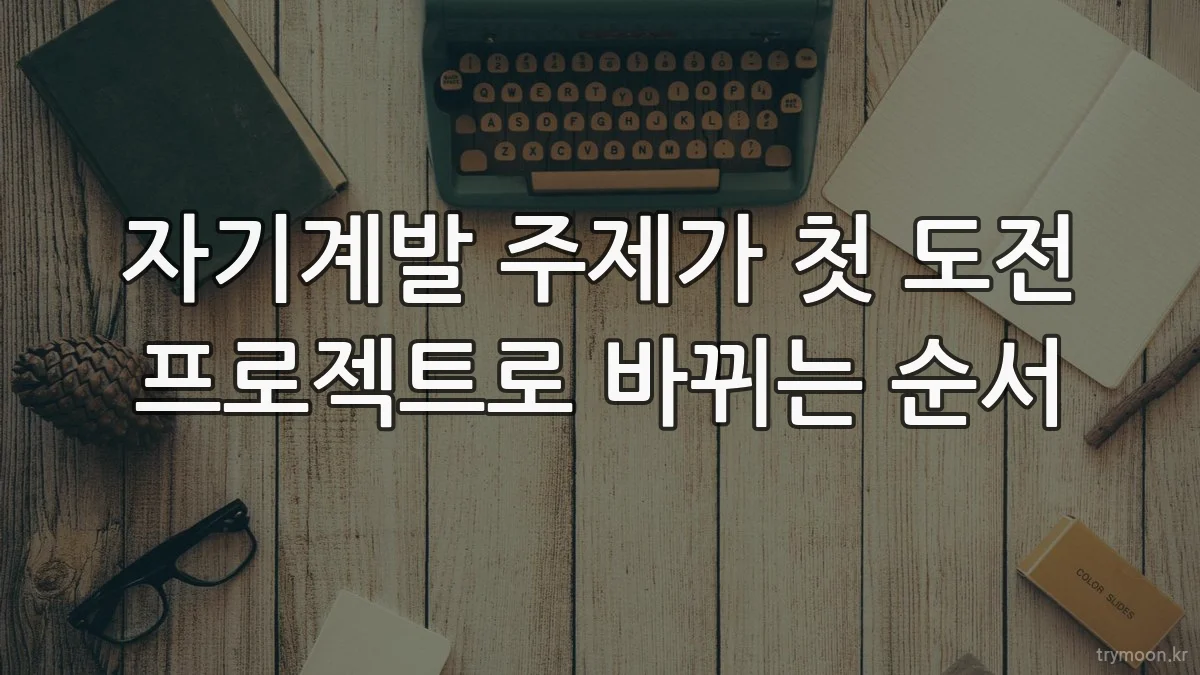 자기계발 주제가 첫 도전 프로젝트로 바뀌는 순서