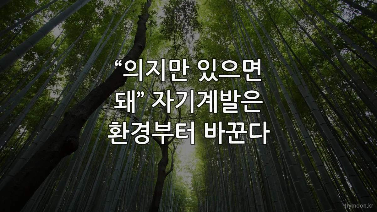 “의지만 있으면 돼” 자기계발은 환경부터 바꾼다