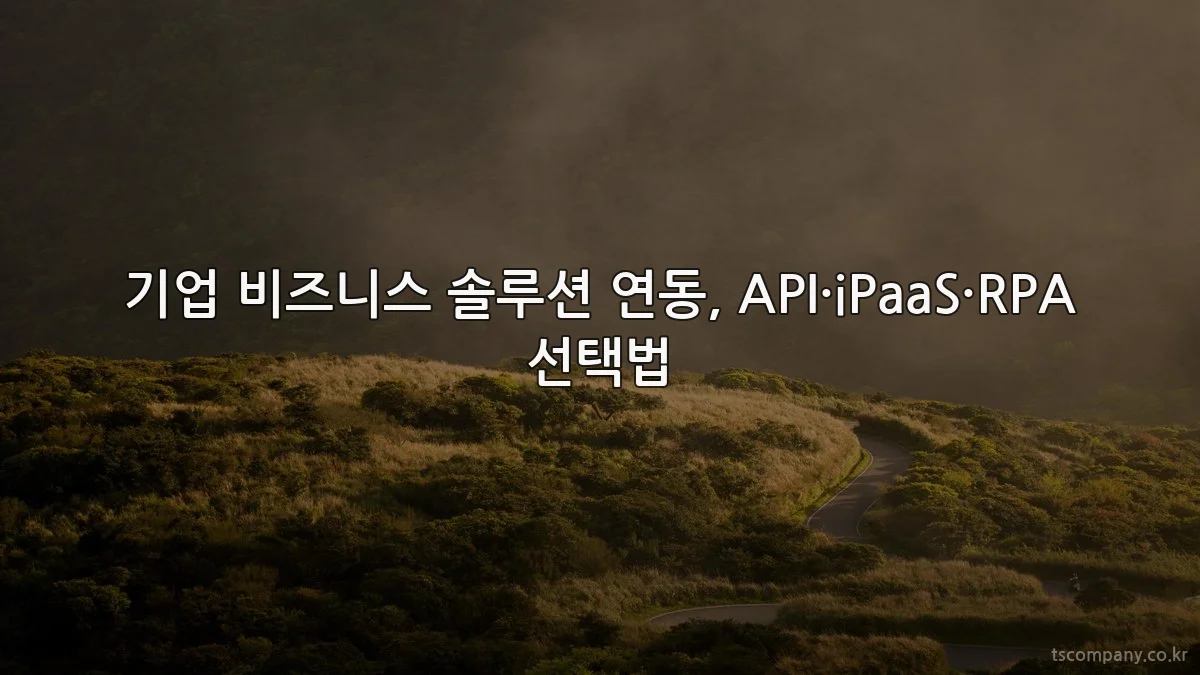 기업 비즈니스 솔루션 연동, API·iPaaS·RPA 선택법