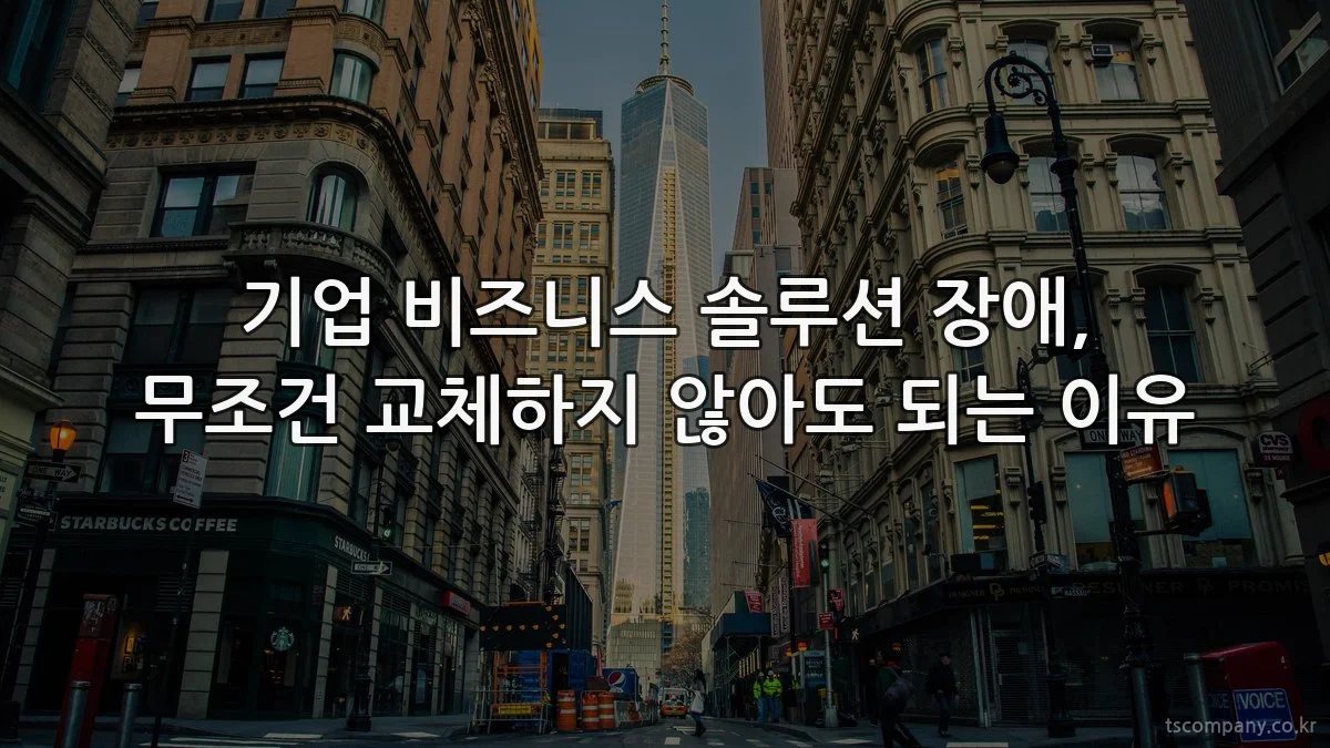 기업 비즈니스 솔루션 장애, 무조건 교체하지 않아도 되는 이유