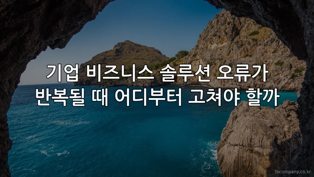 기업 비즈니스 솔루션 오류가 반복될 때 어디부터 고쳐야 할까