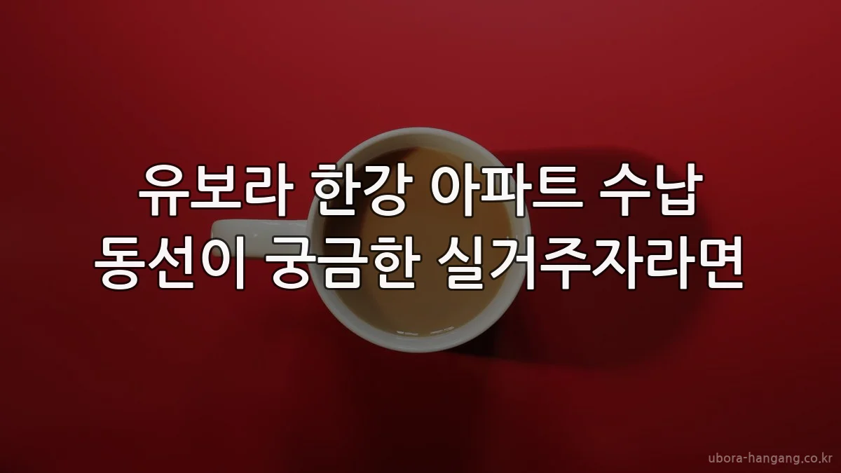 유보라 한강 아파트 수납 동선이 궁금한 실거주자라면