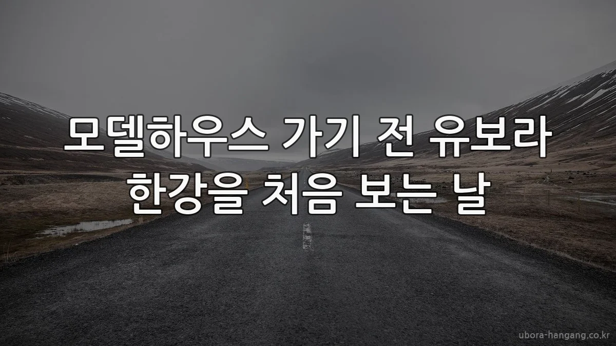 모델하우스 가기 전 유보라 한강을 처음 보는 날