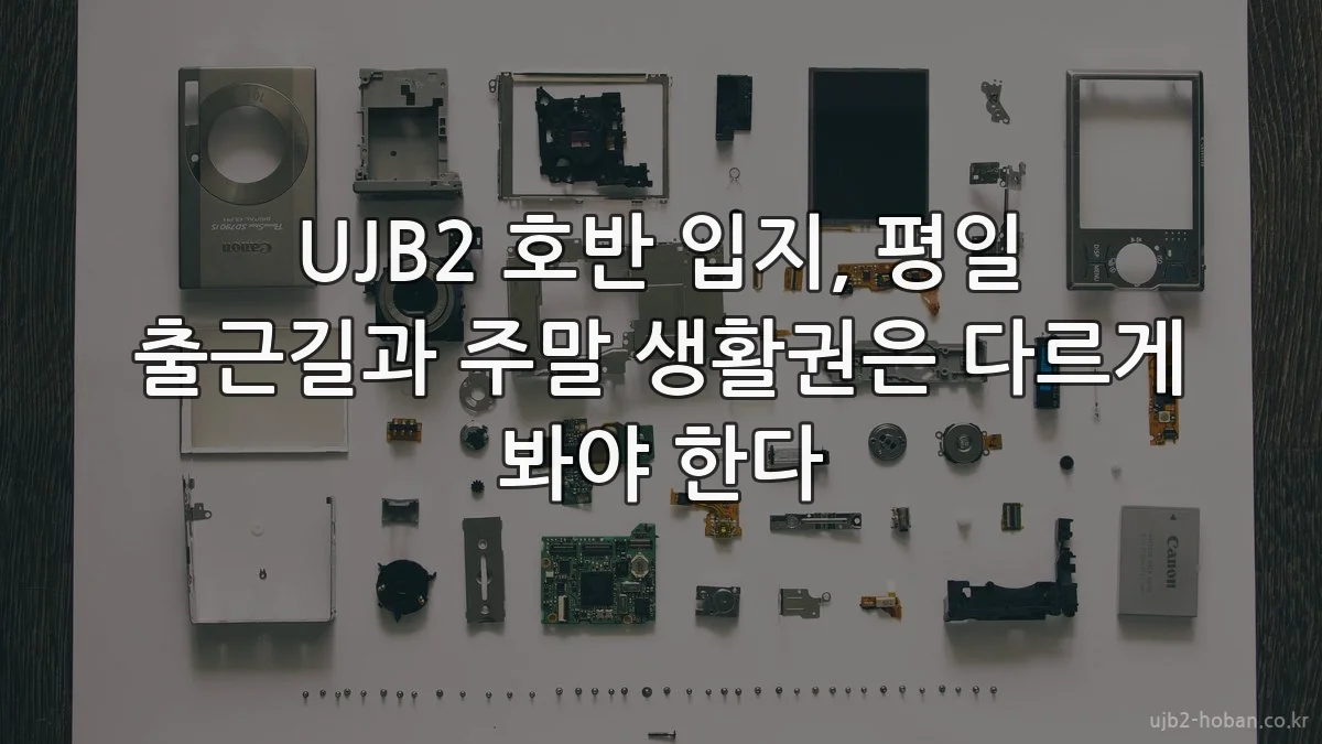 UJB2 호반 입지, 평일 출근길과 주말 생활권은 다르게 봐야 한다