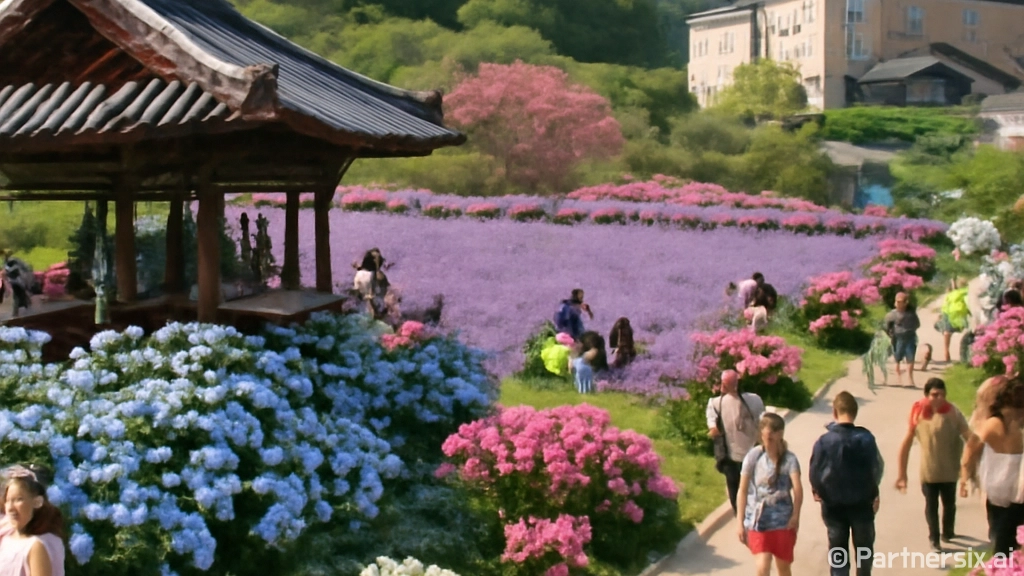 울산 장생포 라벤더 꽃동산의 봄 풍경