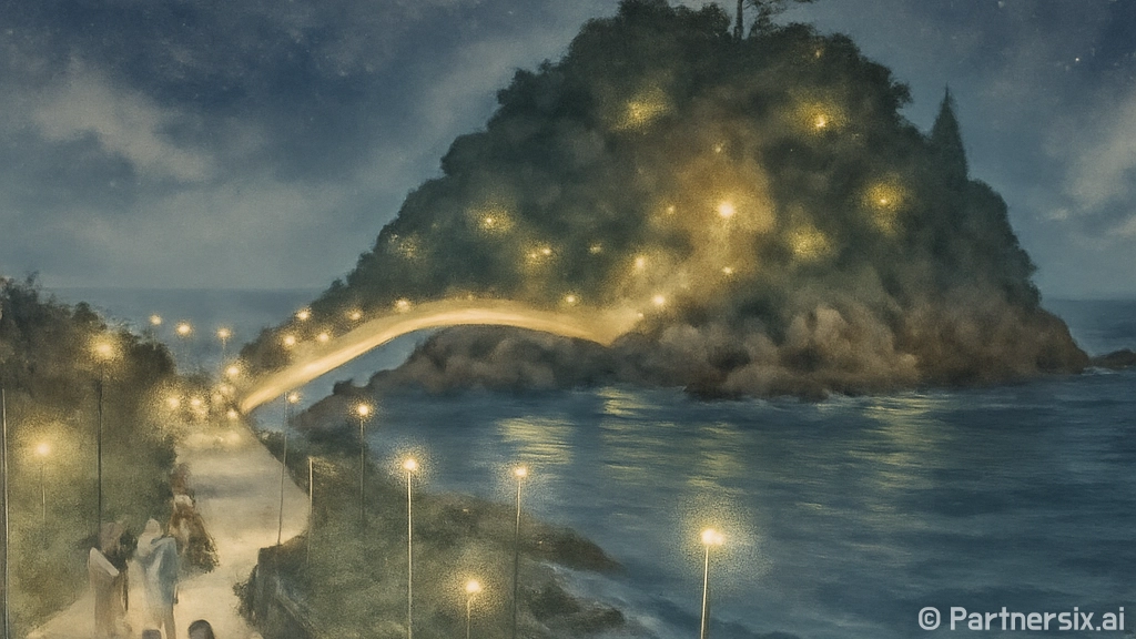 울주 명선도, 환상적 야경 명소