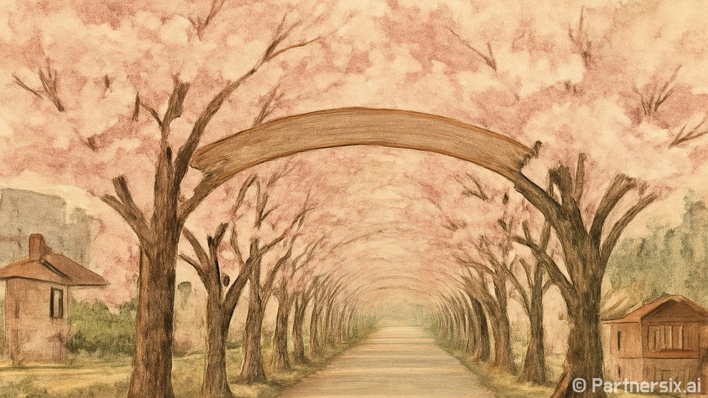 울산 차리마을 벚꽃터널 봄 풍경