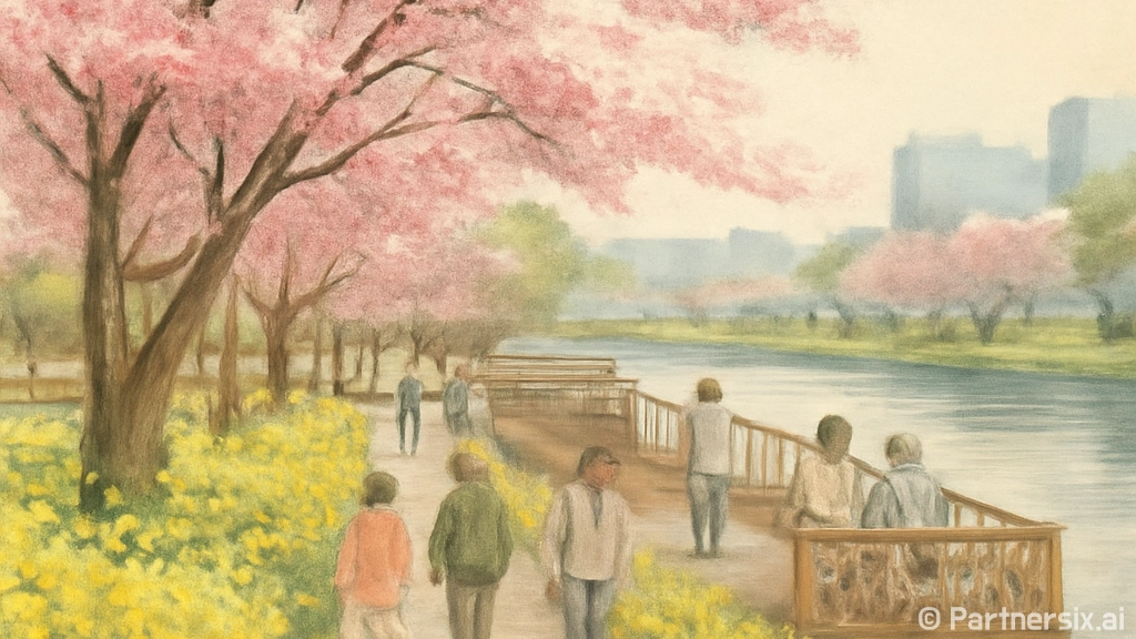 울산 다운동 벚꽃과…