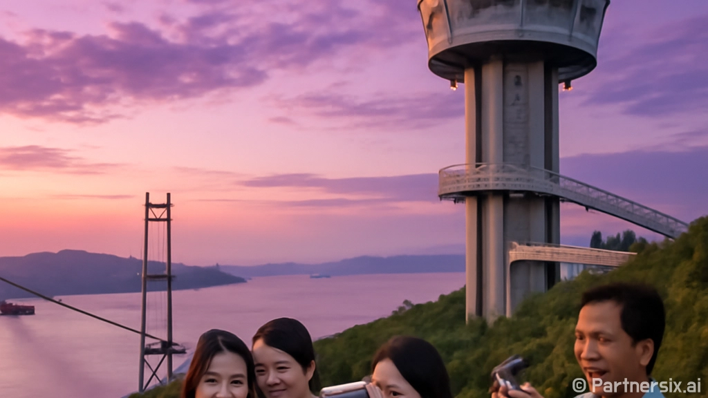 울산대교전망대에서 …