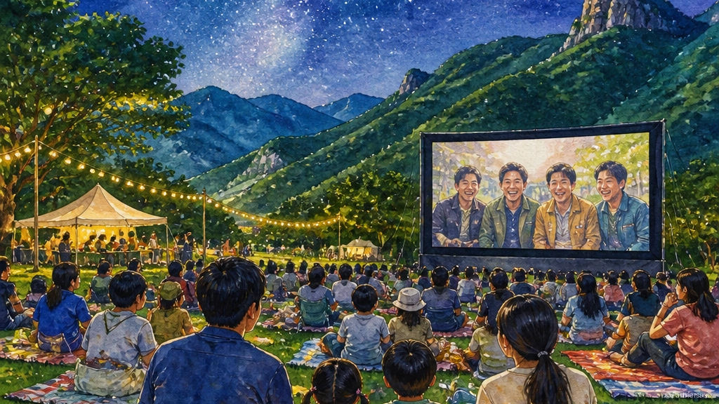 영남알프스 여름밤 별빛 영화 축제