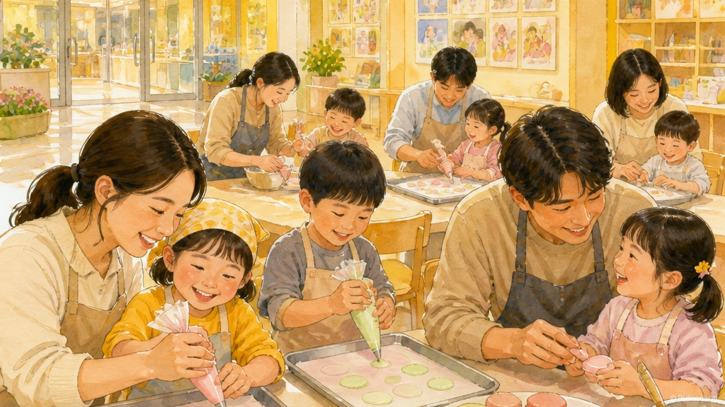 온산 육아센터 마카롱 특강, 가족 추억 쌓기
