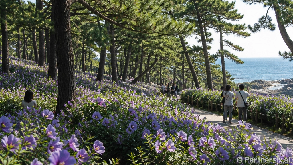 8월 울산 대왕암공원 맥문동 절정기
