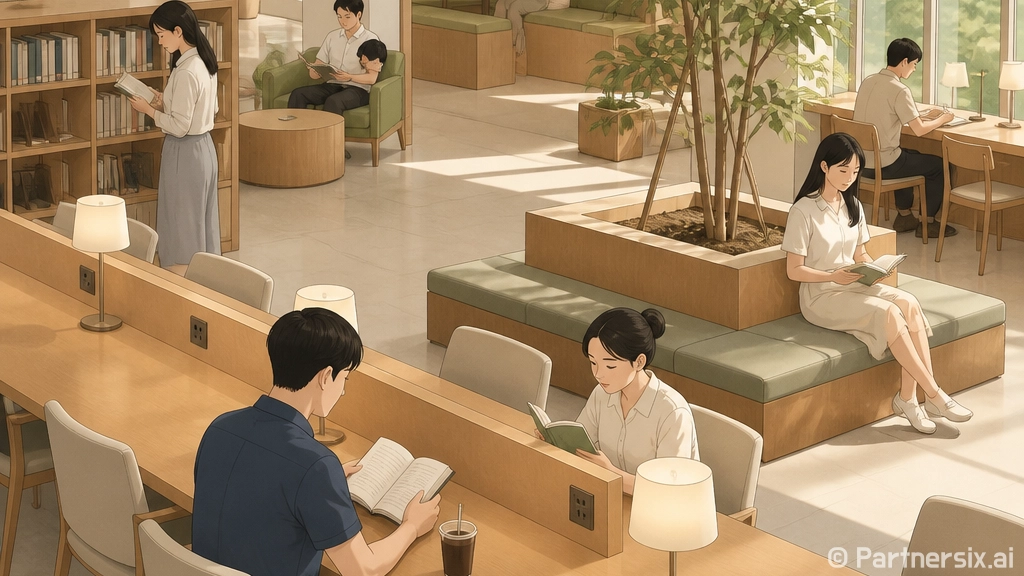 울산 시청 속 시민 쉼터 울산책방