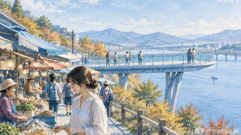 추석 앞둔 태화시장과 태화루 스카이워크