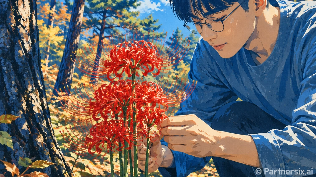 울산 대왕암공원 꽃무릇 절경