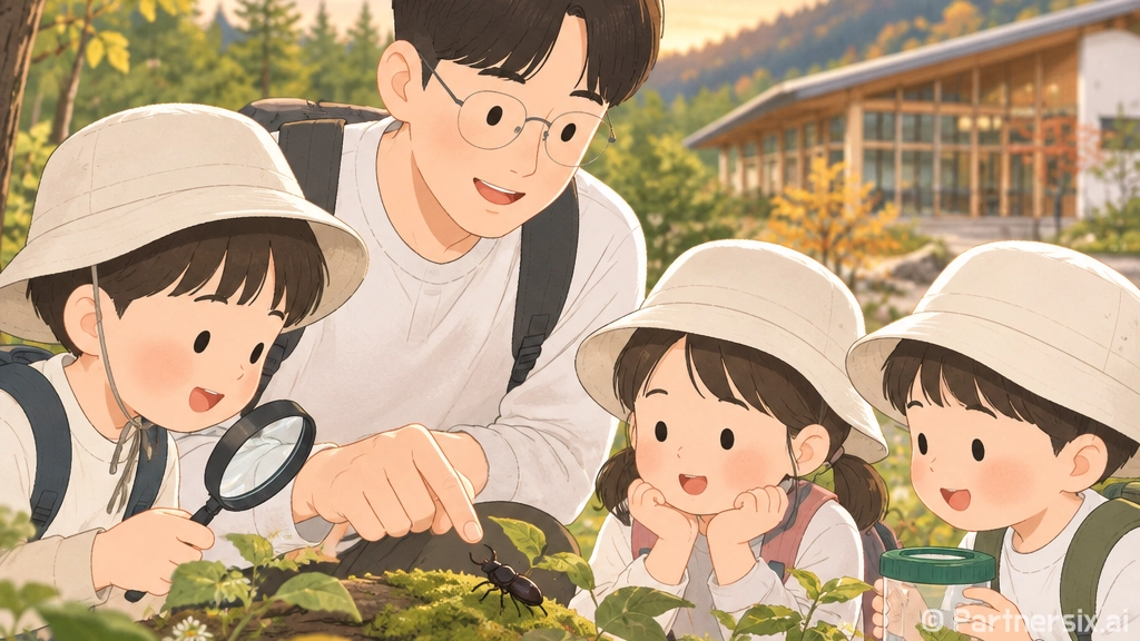 울산 함월유아숲체험원에서 자연과 함께하는 아이들