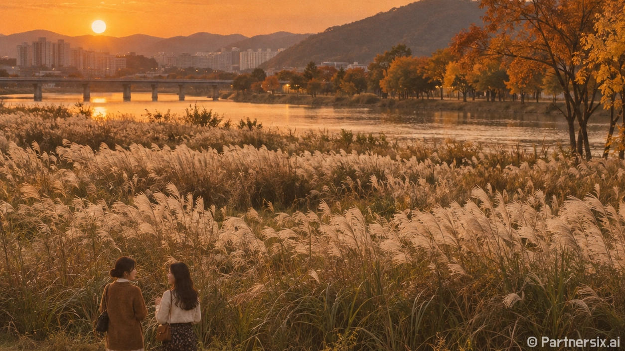 명촌 억새빛 산책