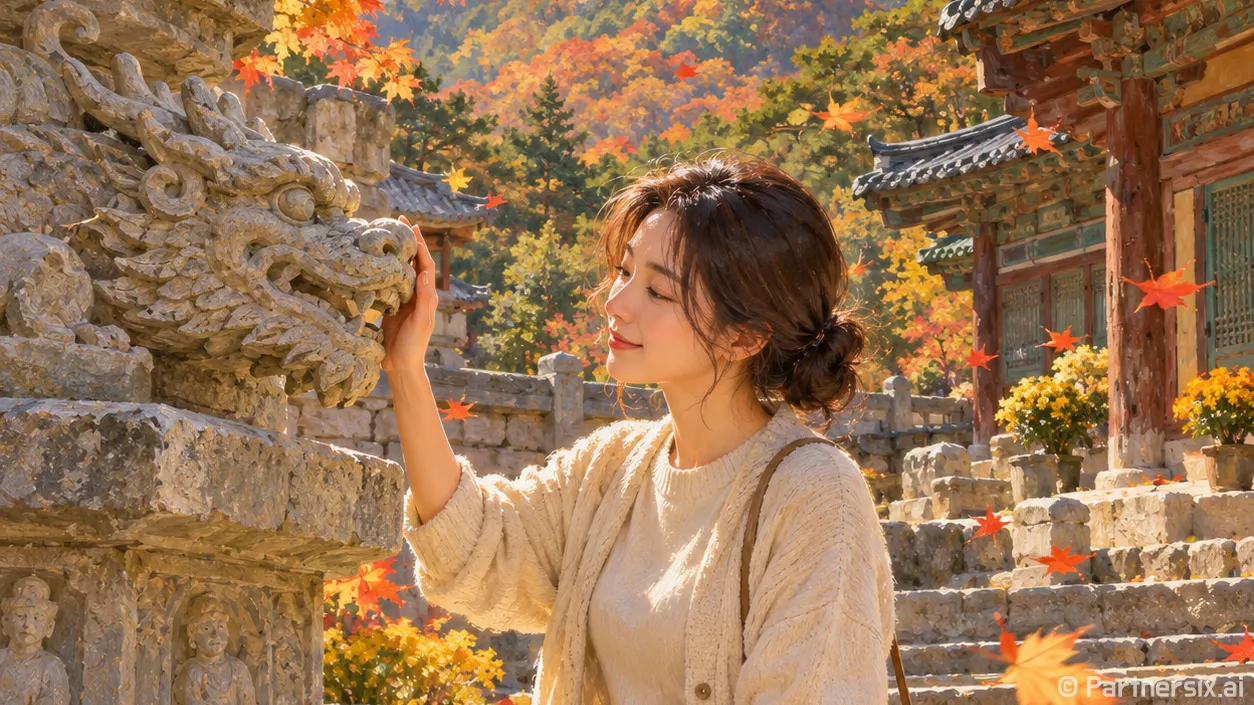 문수산 정관암 가을…