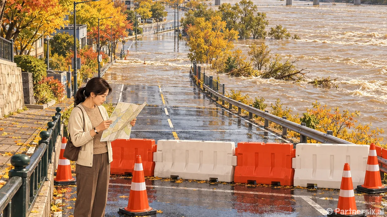 울산 북구 호우 도로통제