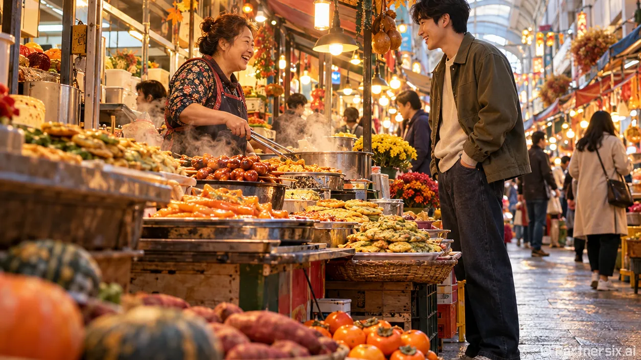 밤을 밝힌 큰애기야시장