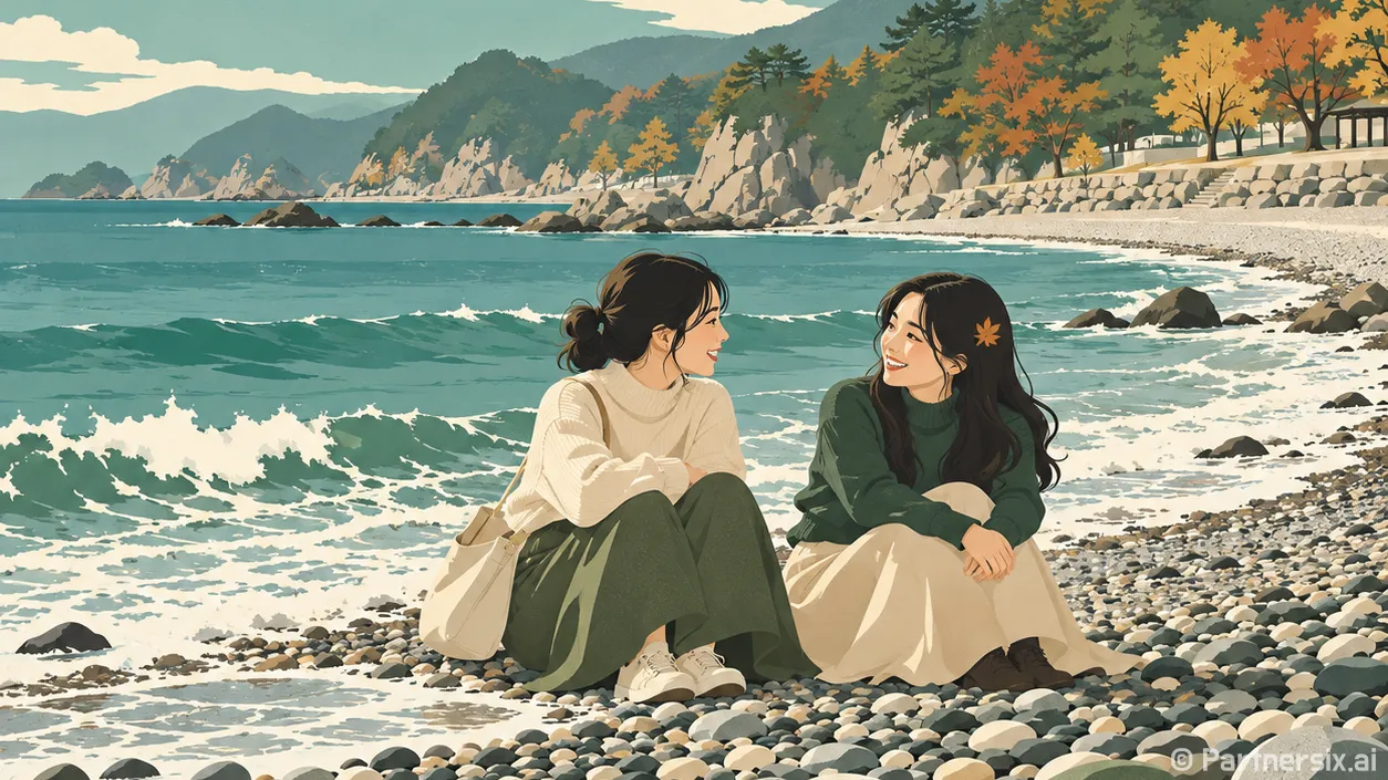 몽돌 밤바다 불꽃정원