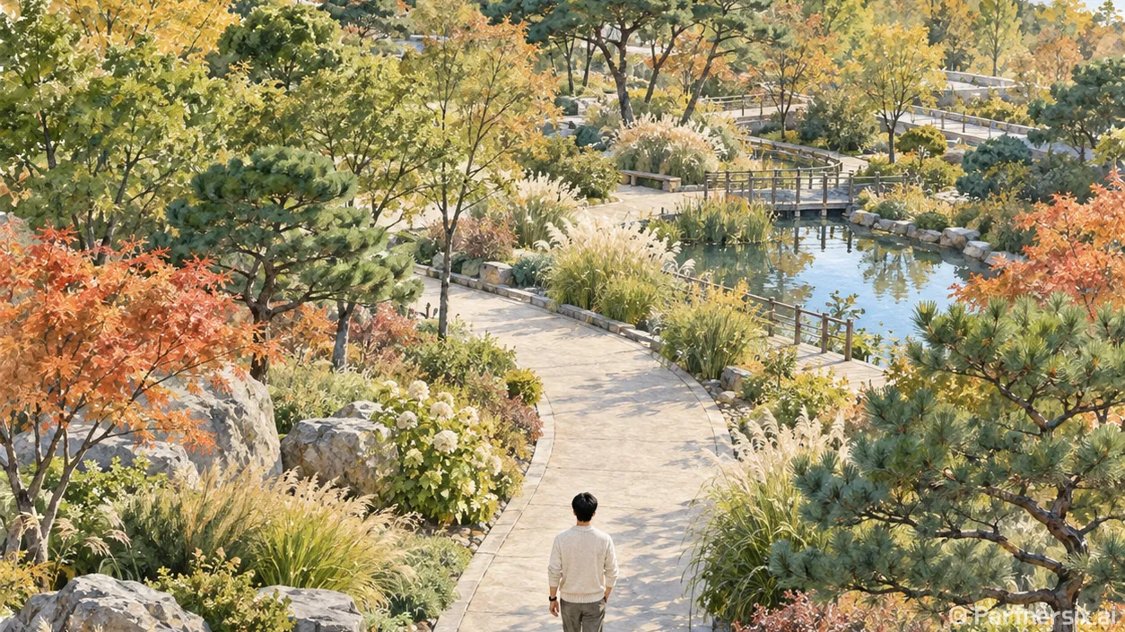 도심에 번진 가을빛