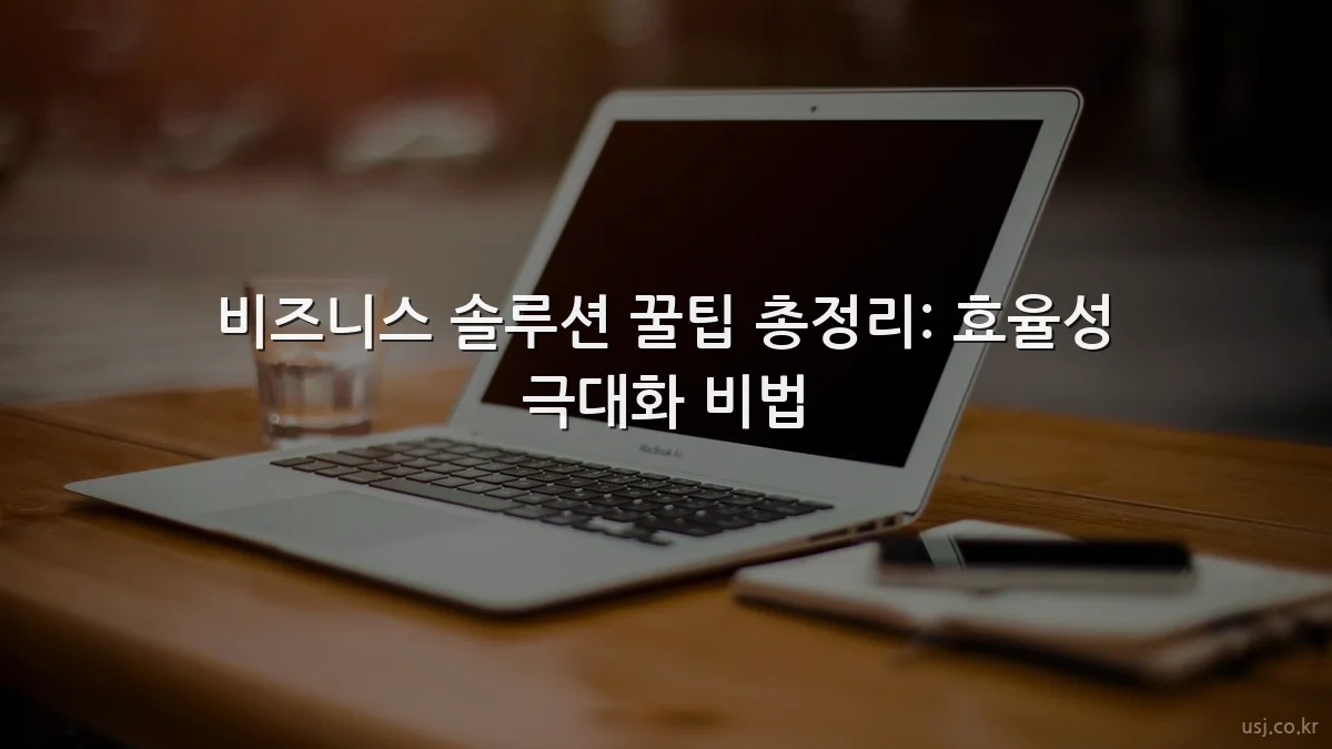 비즈니스 솔루션 꿀팁 총정리: 효율성 극대화 비법