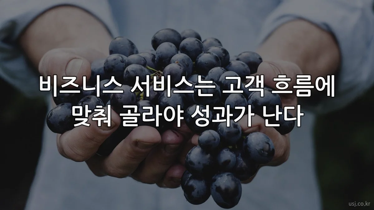 비즈니스 서비스는 고객 흐름에 맞춰 골라야 성과가 난다