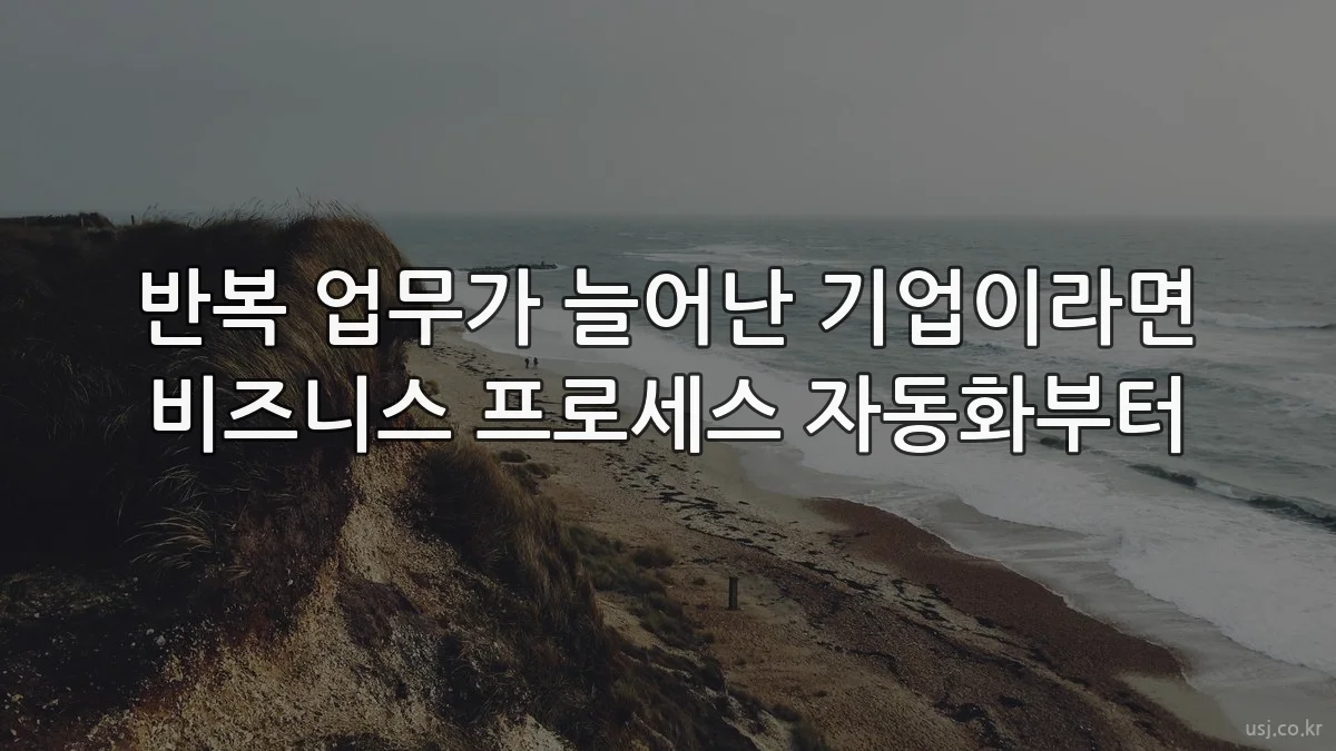 반복 업무가 늘어난 기업이라면 비즈니스 프로세스 자동화부터