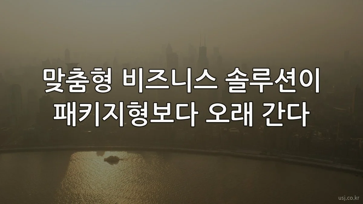 맞춤형 비즈니스 솔루션이 패키지형보다 오래 간다