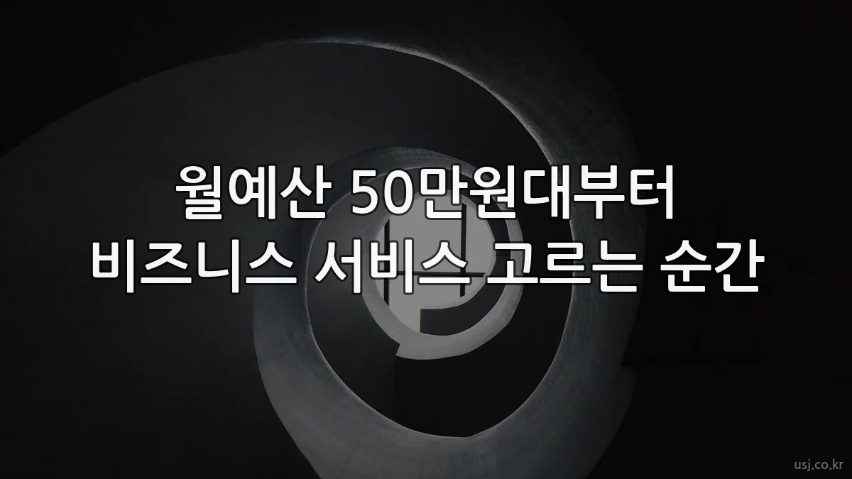 월예산 50만원대부터 비즈니스 서비스 고르는 순간