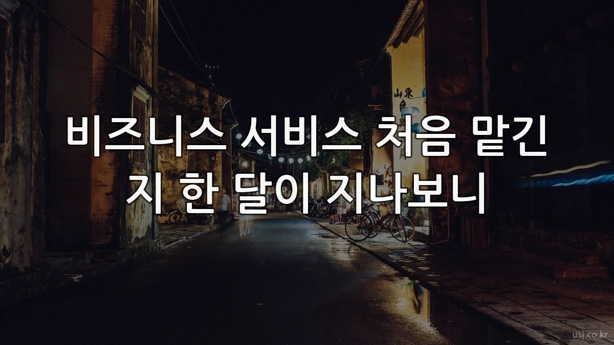 비즈니스 서비스 처음 맡긴 지 한 달이 지나보니