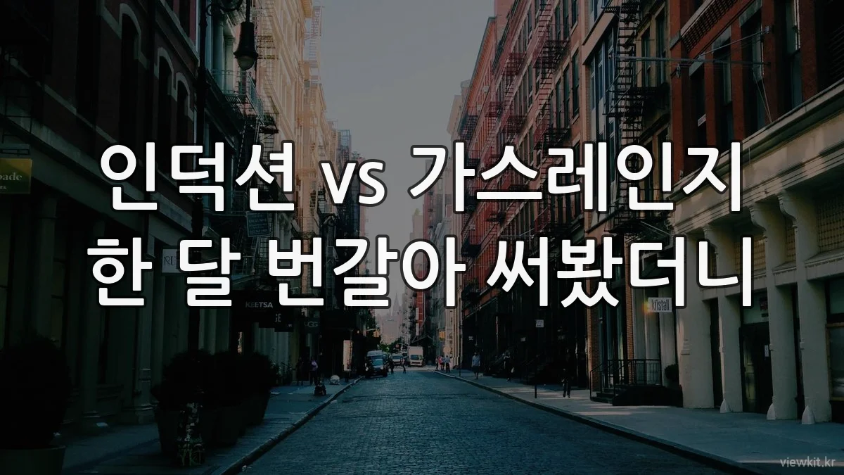 인덕션 vs 가스레인지 한 달 번갈아 써봤더니