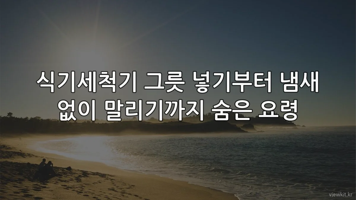 식기세척기 그릇 넣기부터 냄새 없이 말리기까지 숨은 요령
