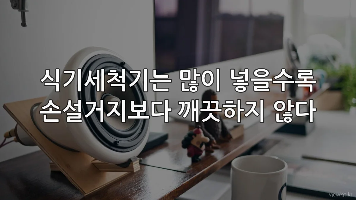 식기세척기는 많이 넣을수록 손설거지보다 깨끗하지 않다