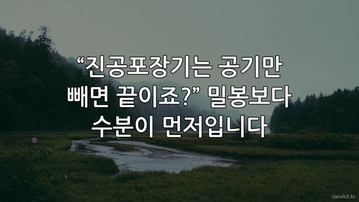 “진공포장기는 공기만 빼면 끝이죠?” 밀봉보다 수분이 먼저입니다