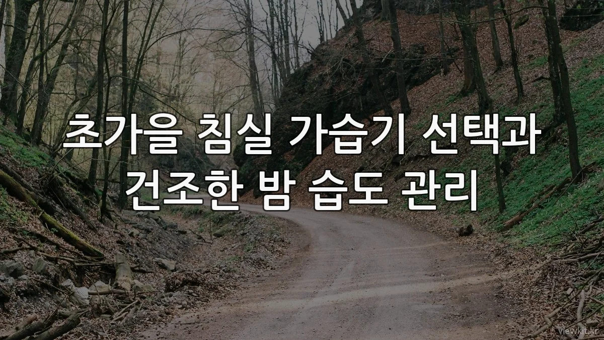 초가을 침실 가습기 선택과 건조한 밤 습도 관리
