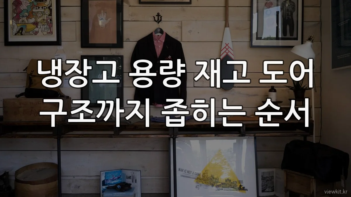냉장고 용량 재고 도어 구조까지 좁히는 순서