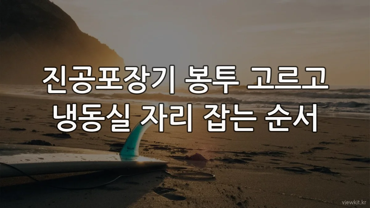 진공포장기 봉투 고르고 냉동실 자리 잡는 순서