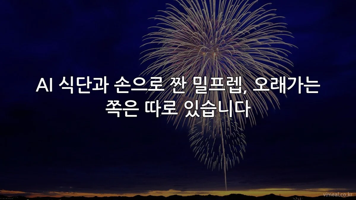 AI 식단과 손으로 짠 밀프렙, 오래가는 쪽은 따로 있습니다