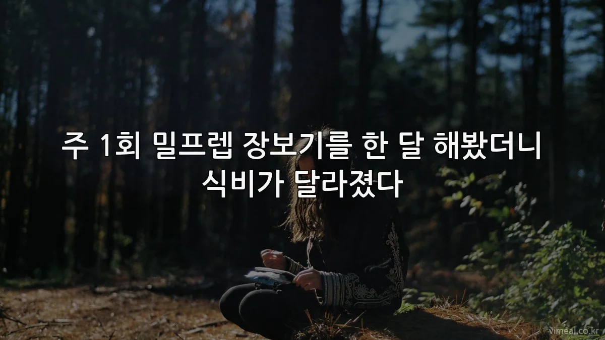 주 1회 밀프렙 장보기를 한 달 해봤더니 식비가 달라졌다