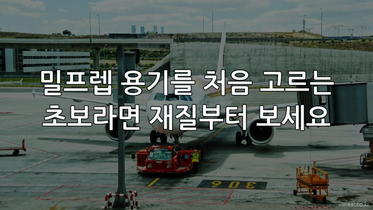 밀프렙 용기를 처음 고르는 초보라면 재질부터 보세요