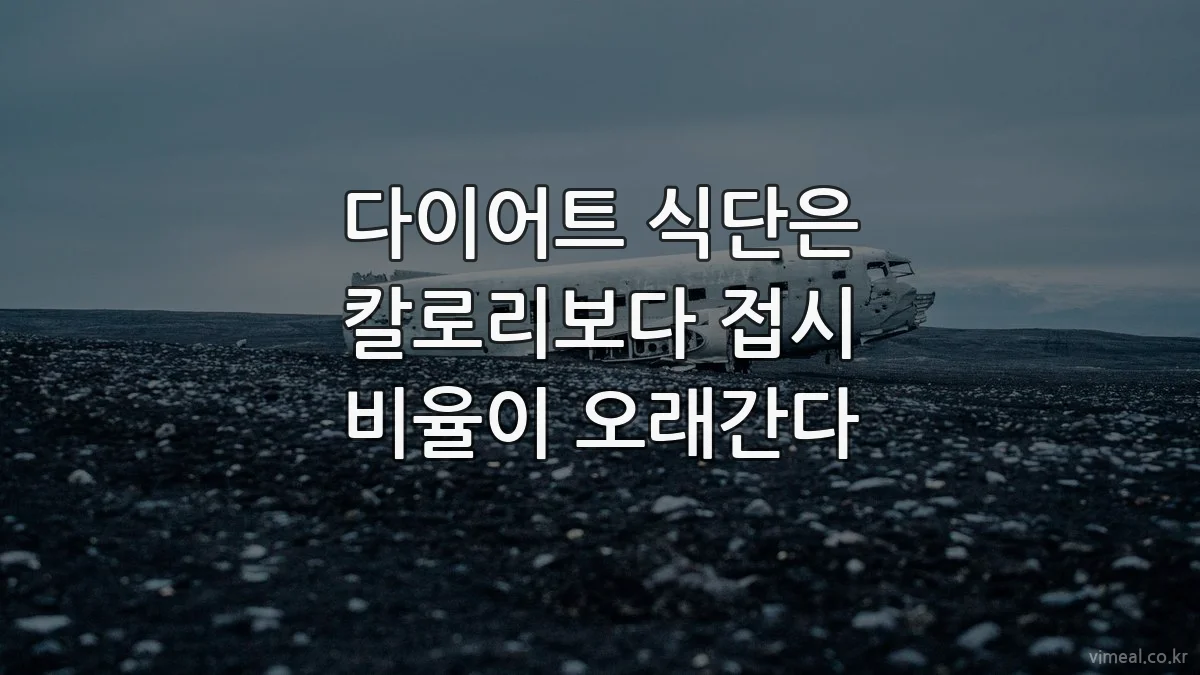 다이어트 식단은 칼로리보다 접시 비율이 오래간다