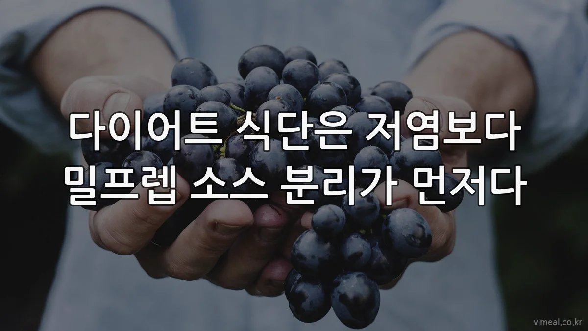 다이어트 식단은 저염보다 밀프렙 소스 분리가 먼저다
