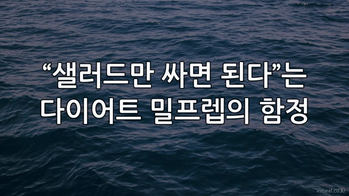 “샐러드만 싸면 된다”는 다이어트 밀프렙의 함정