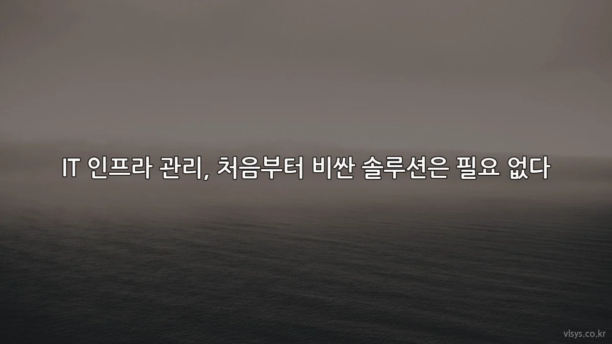 IT 인프라 관리, 처음부터 비싼 솔루션은 필요 없다