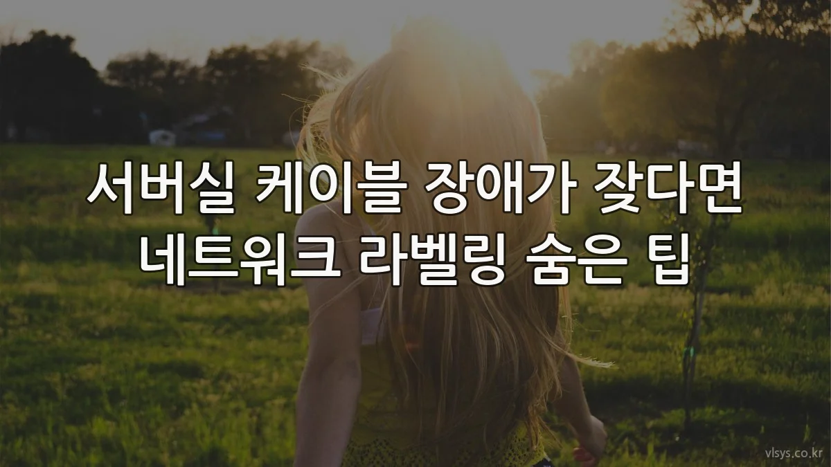서버실 케이블 장애가 잦다면 네트워크 라벨링 숨은 팁